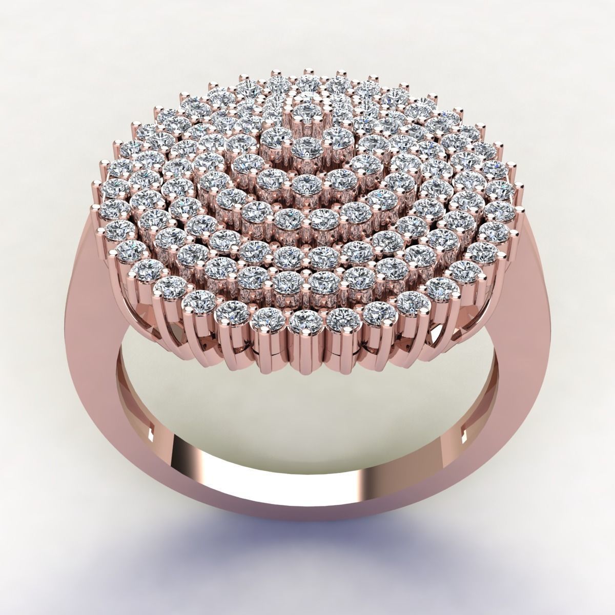 Big Diana Woman Ring 3D print model_8