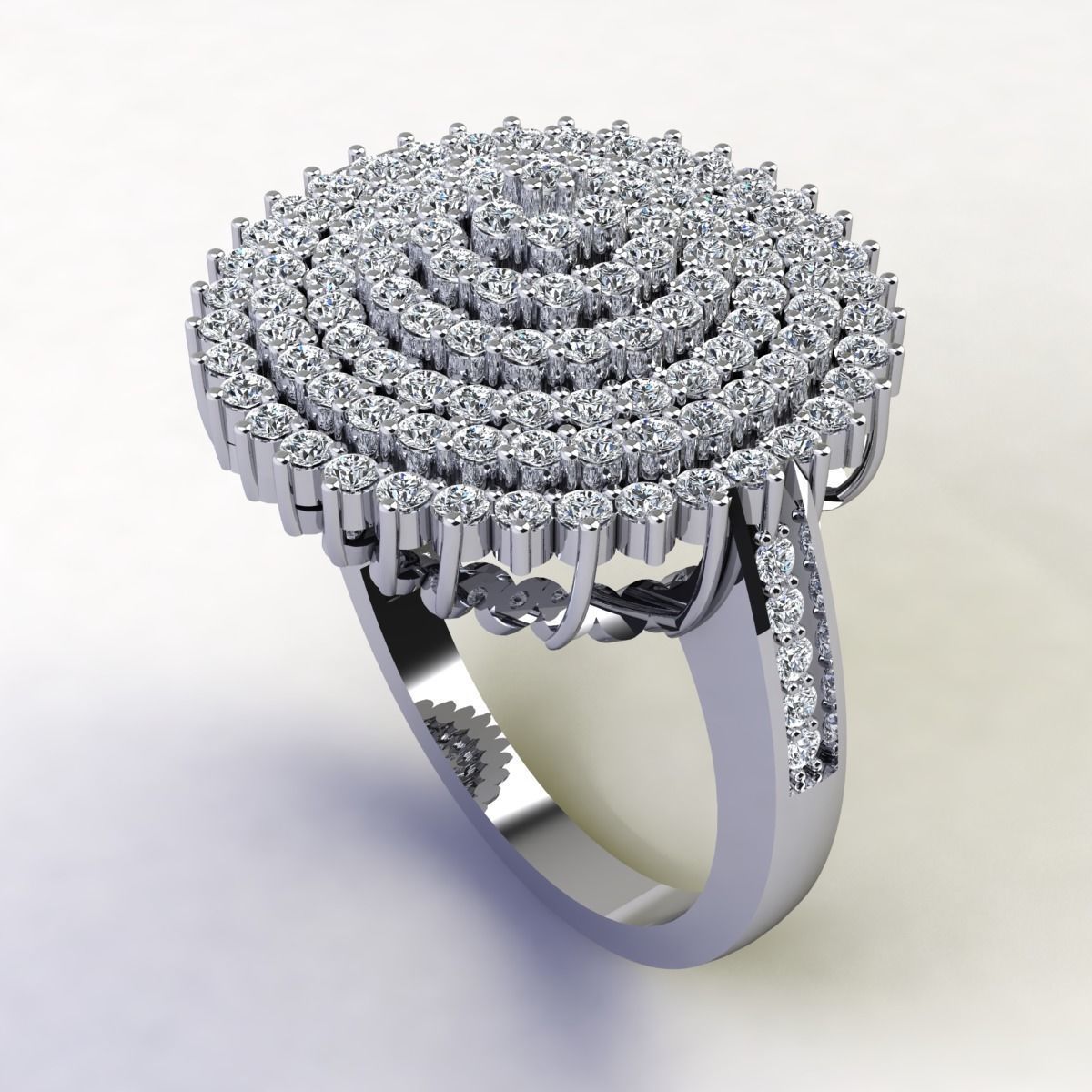 Big Diana Woman Ring 3D print model_5