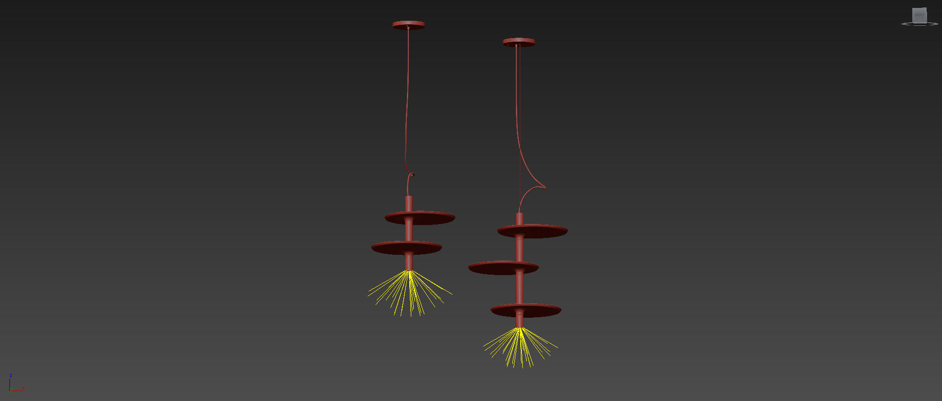 Victoria Pendant by Kundalini Black and White 3D model_8