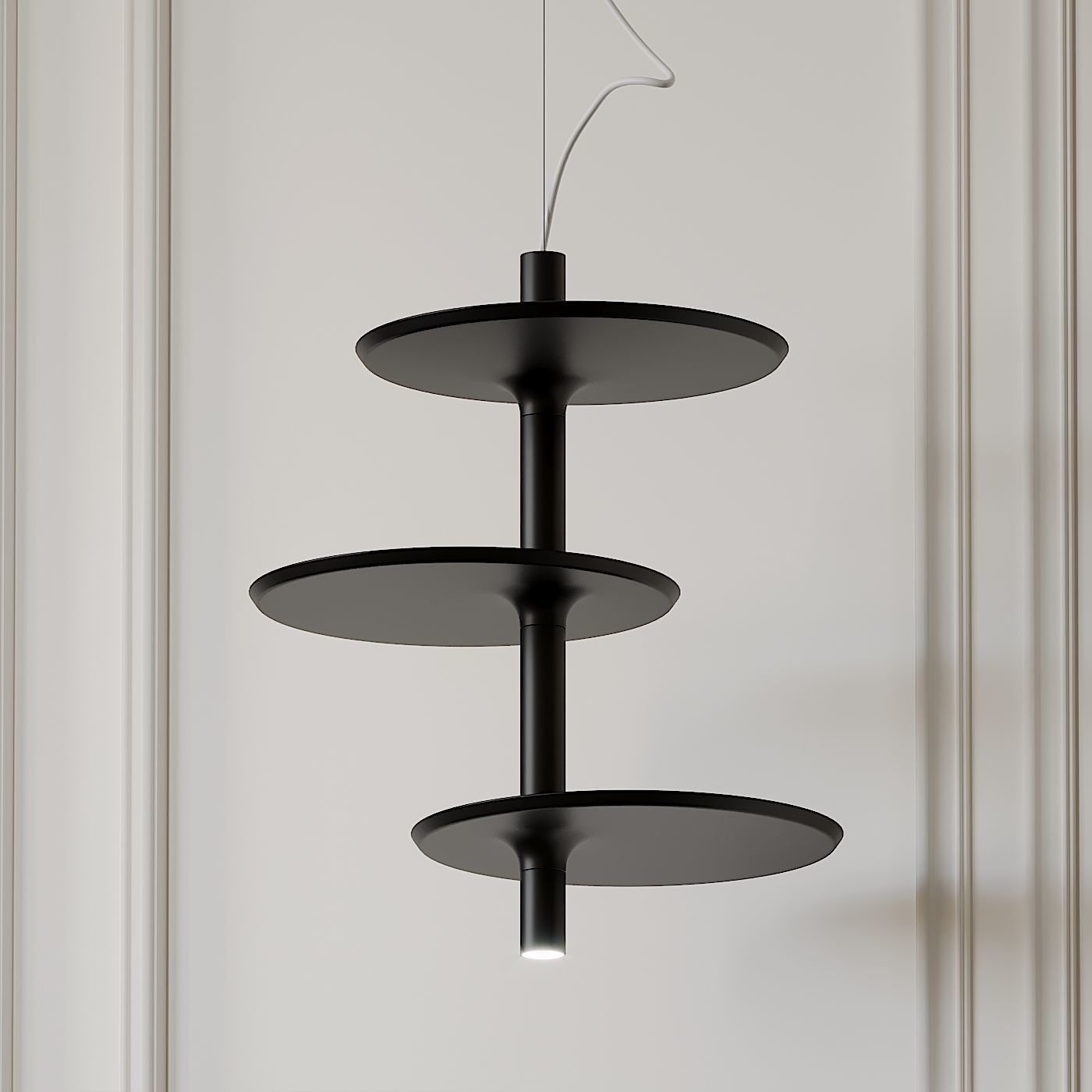 Victoria Pendant by Kundalini Black and White 3D model_1