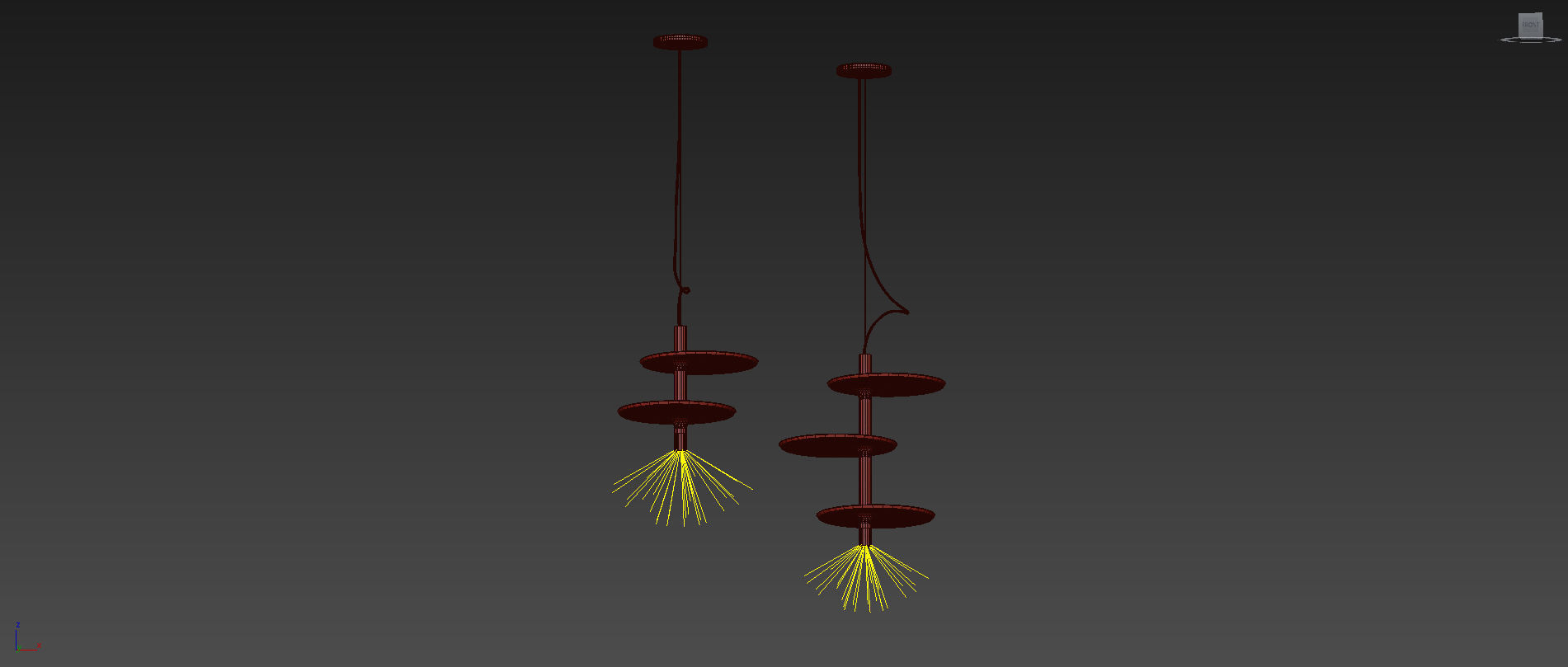 Victoria Pendant by Kundalini Black and White 3D model_7