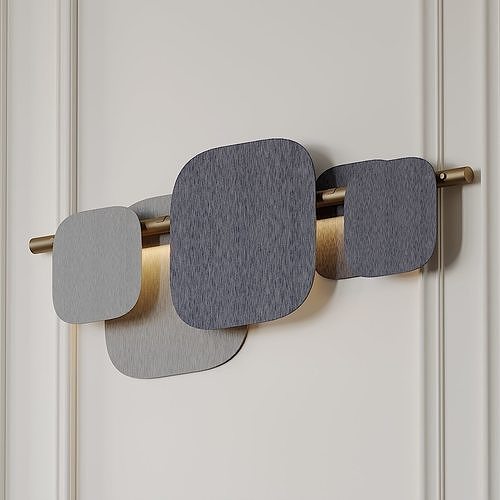 Huilu Wall Sconce L1195 by Blond Belysning 3D model