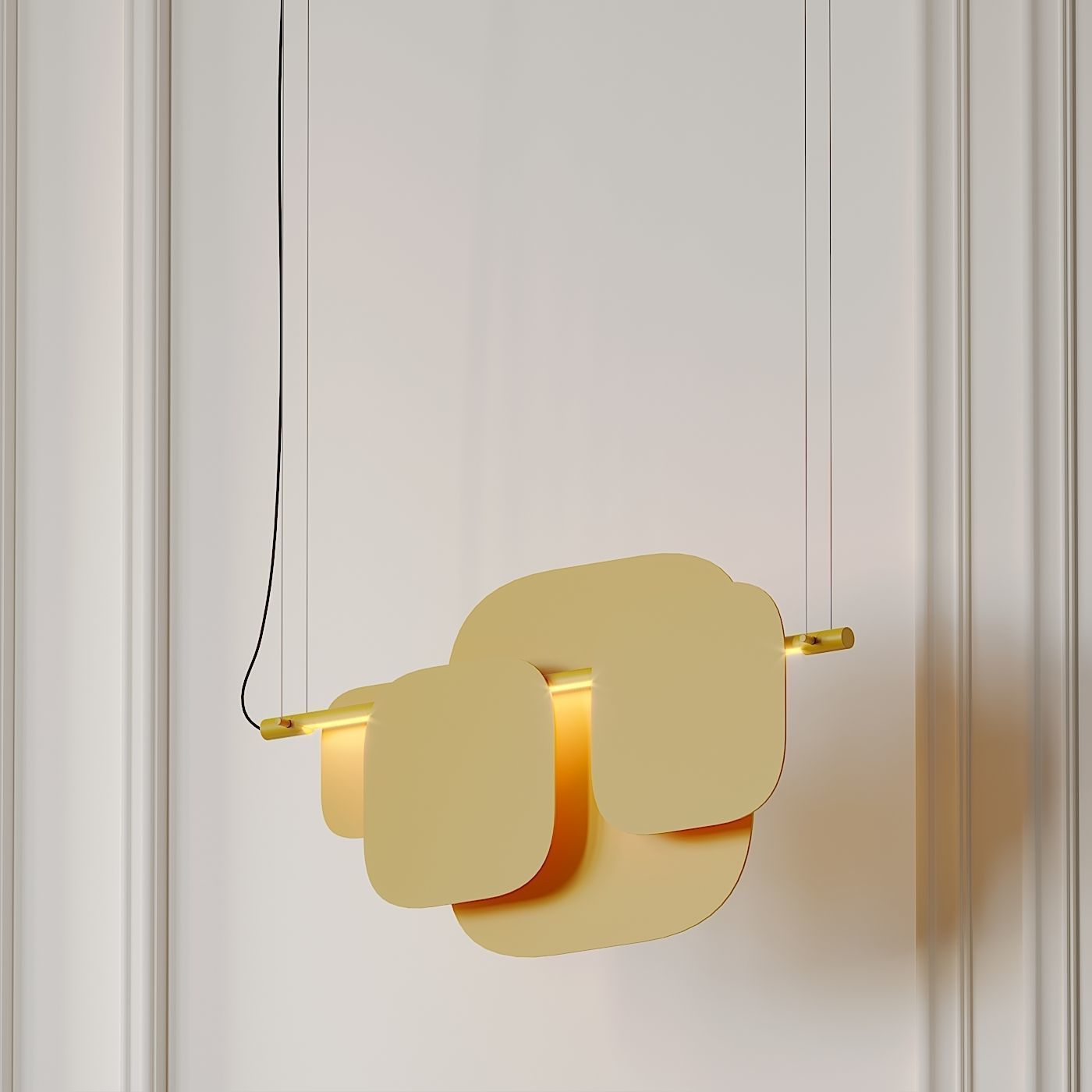 Huilu Pendant L1195 and L2000 by Blond Belysning 3D model_1