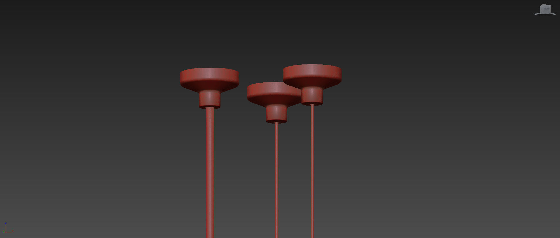 Huilu Pendant L1195 and L2000 by Blond Belysning 3D model_3