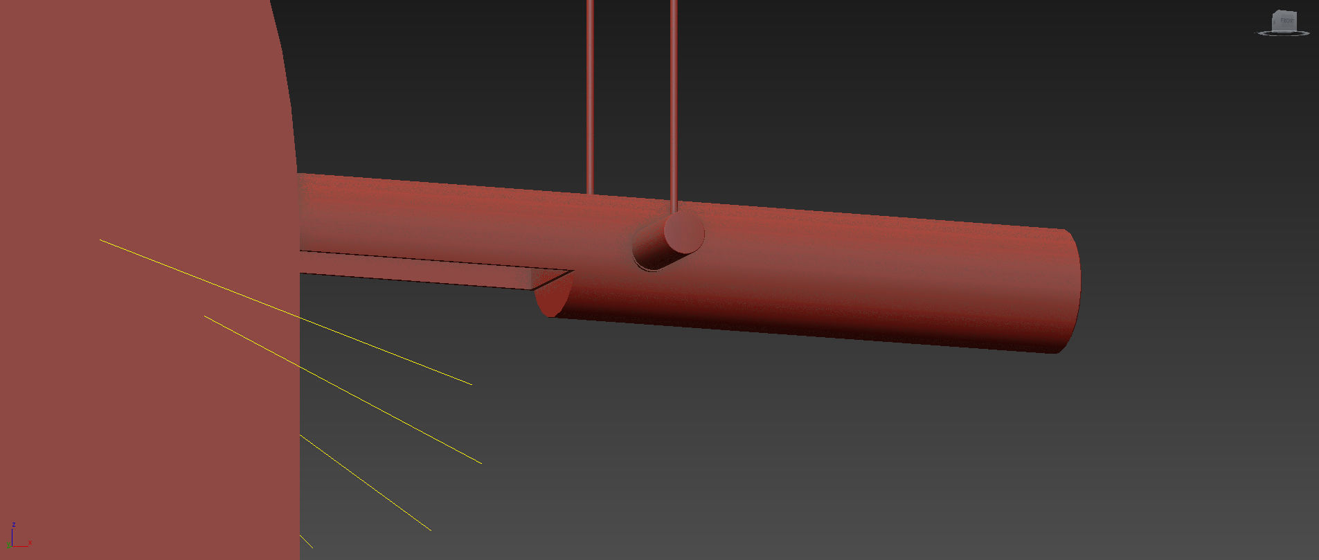 Huilu Pendant L1195 and L2000 by Blond Belysning 3D model_4