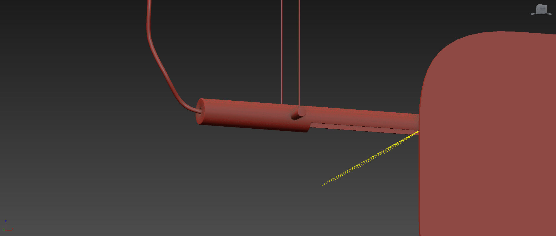 Huilu Pendant L1195 and L2000 by Blond Belysning 3D model_7