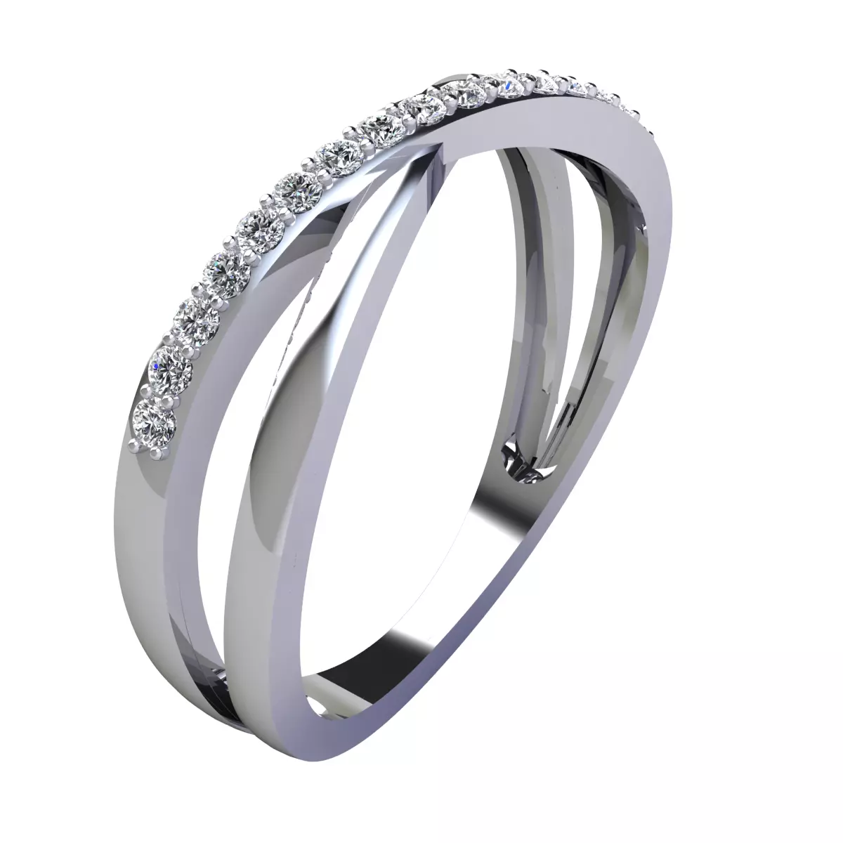 Double Shank Ring  Free 3D print model_0