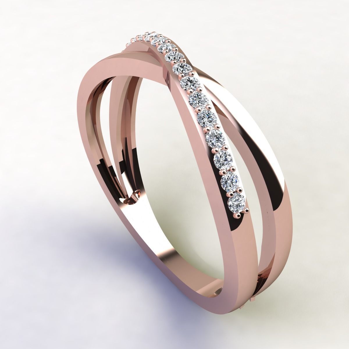 Double Shank Ring  Free 3D print model_4