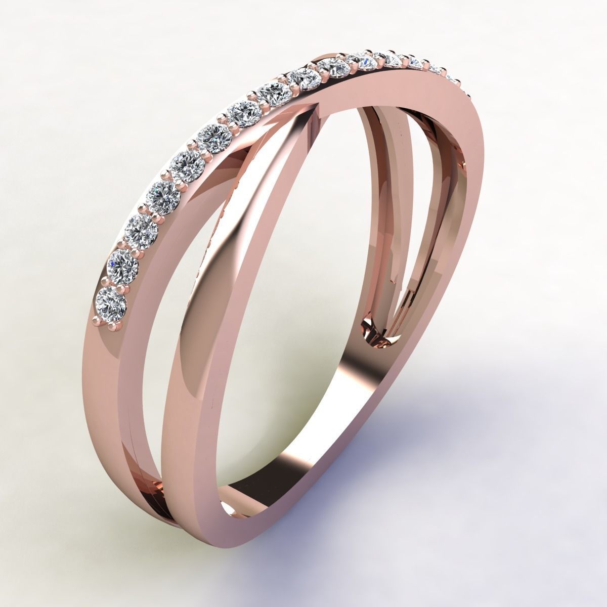 Double Shank Ring  Free 3D print model_6