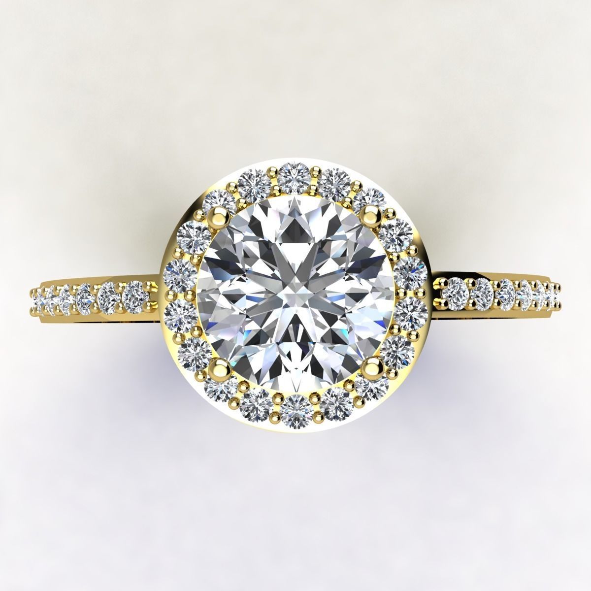 Halo Woman Ring 3D print model_10