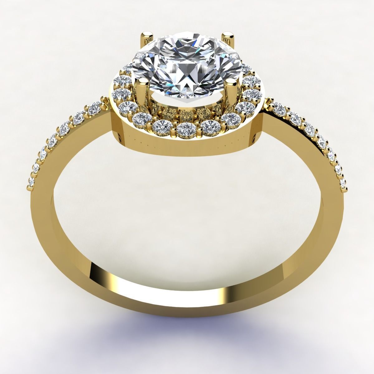 Halo Woman Ring 3D print model_7