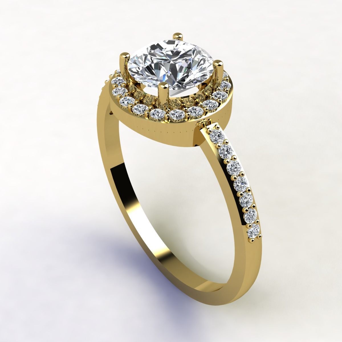 Halo Woman Ring 3D print model_3