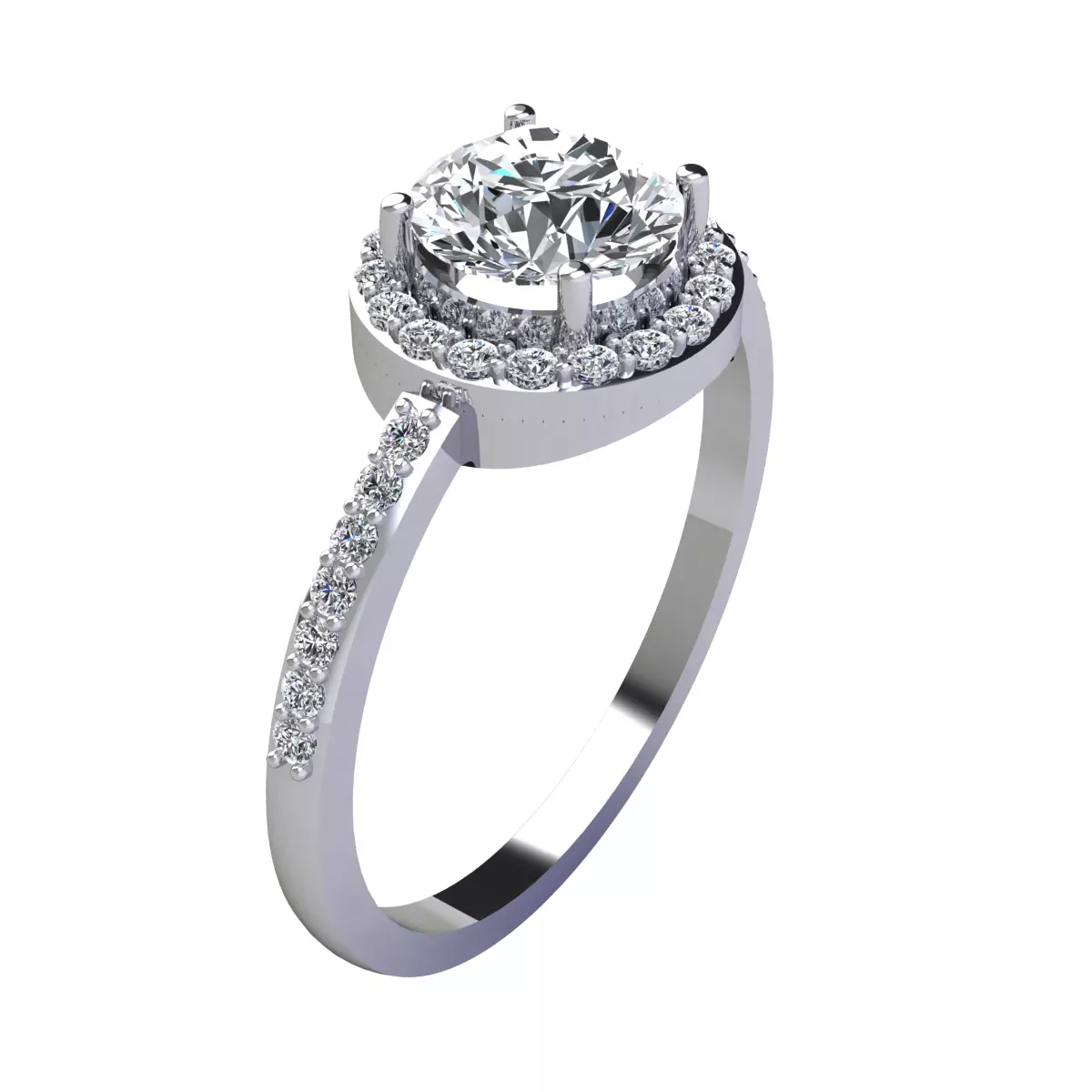 Halo Woman Ring 3D print model_0