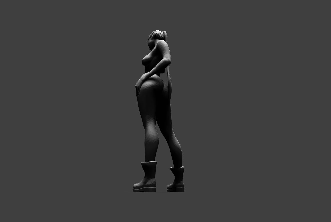 Low Poly Woman 17 3D print model_14