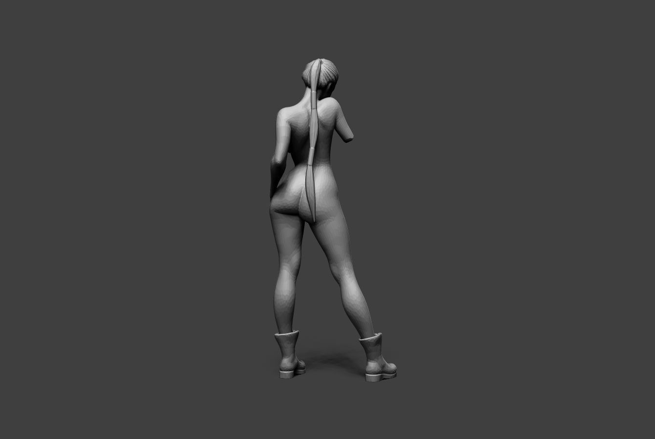 Low Poly Woman 17 3D print model_6