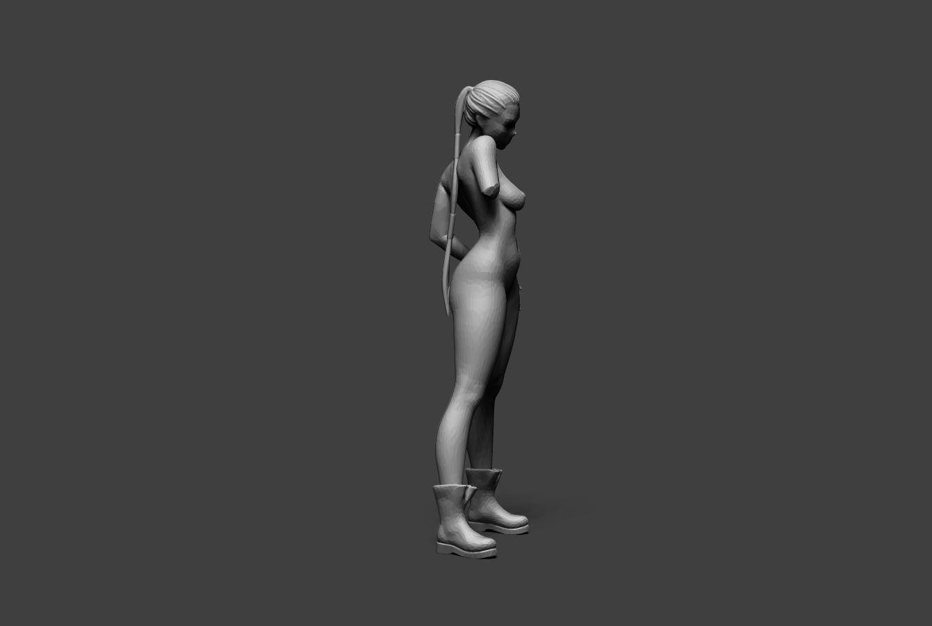 Low Poly Woman 17 3D print model_8