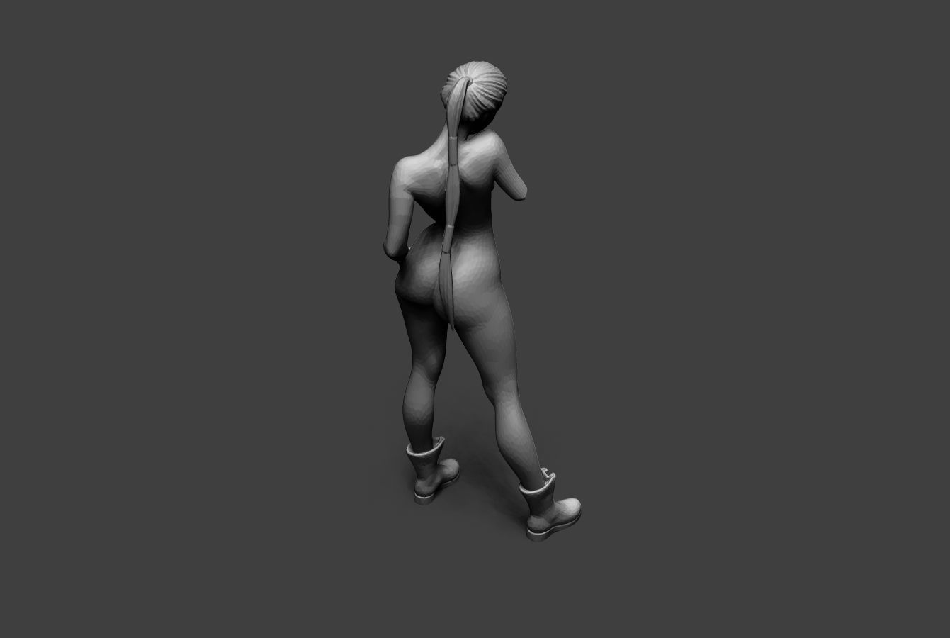 Low Poly Woman 17 3D print model_12