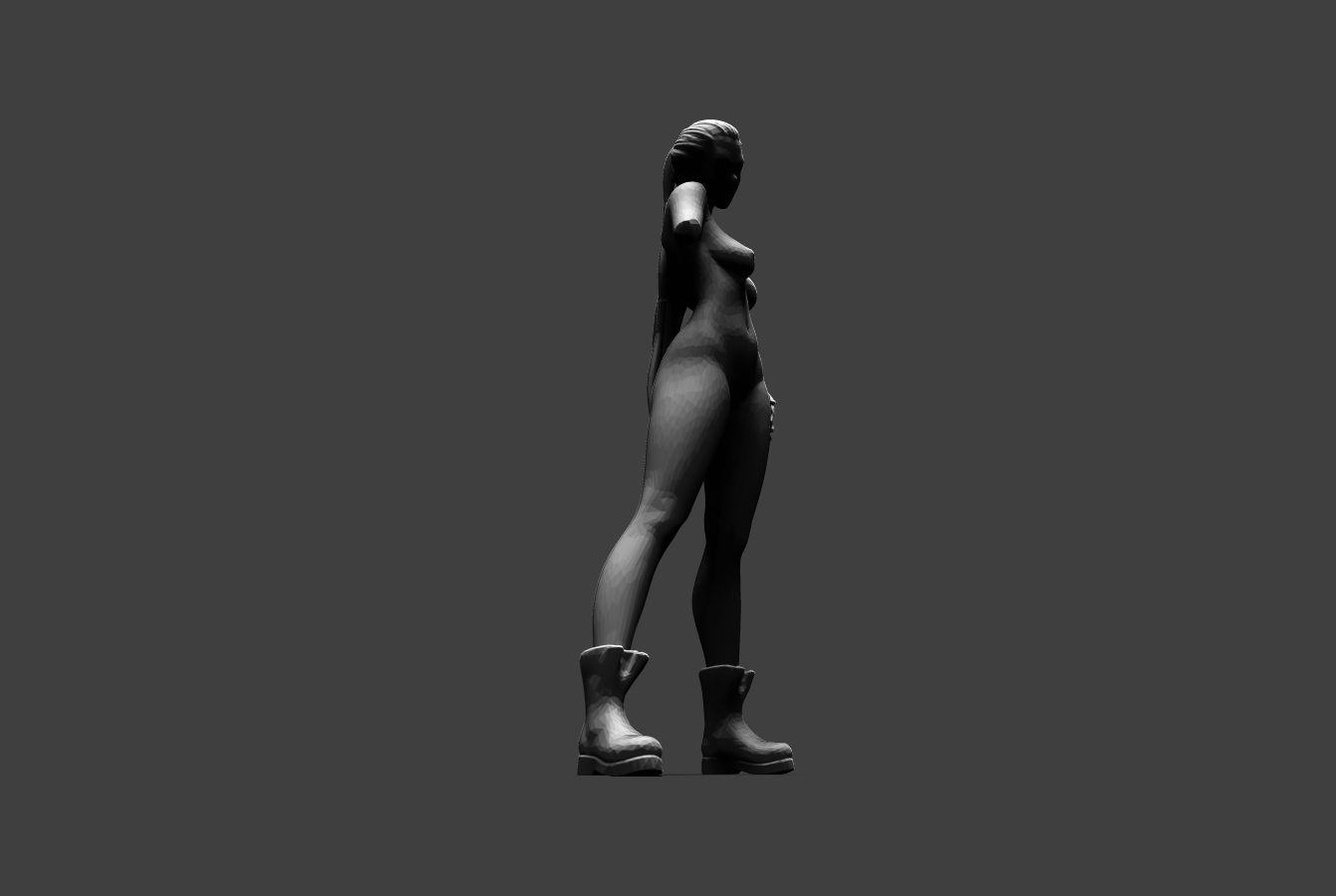 Low Poly Woman 17 3D print model_13