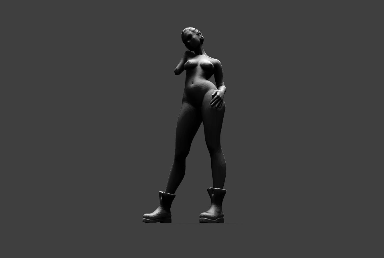 Low Poly Woman 17 3D print model_15