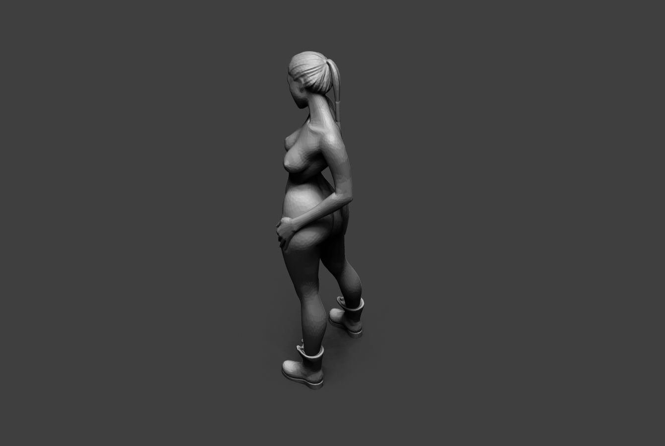 Low Poly Woman 17 3D print model_10