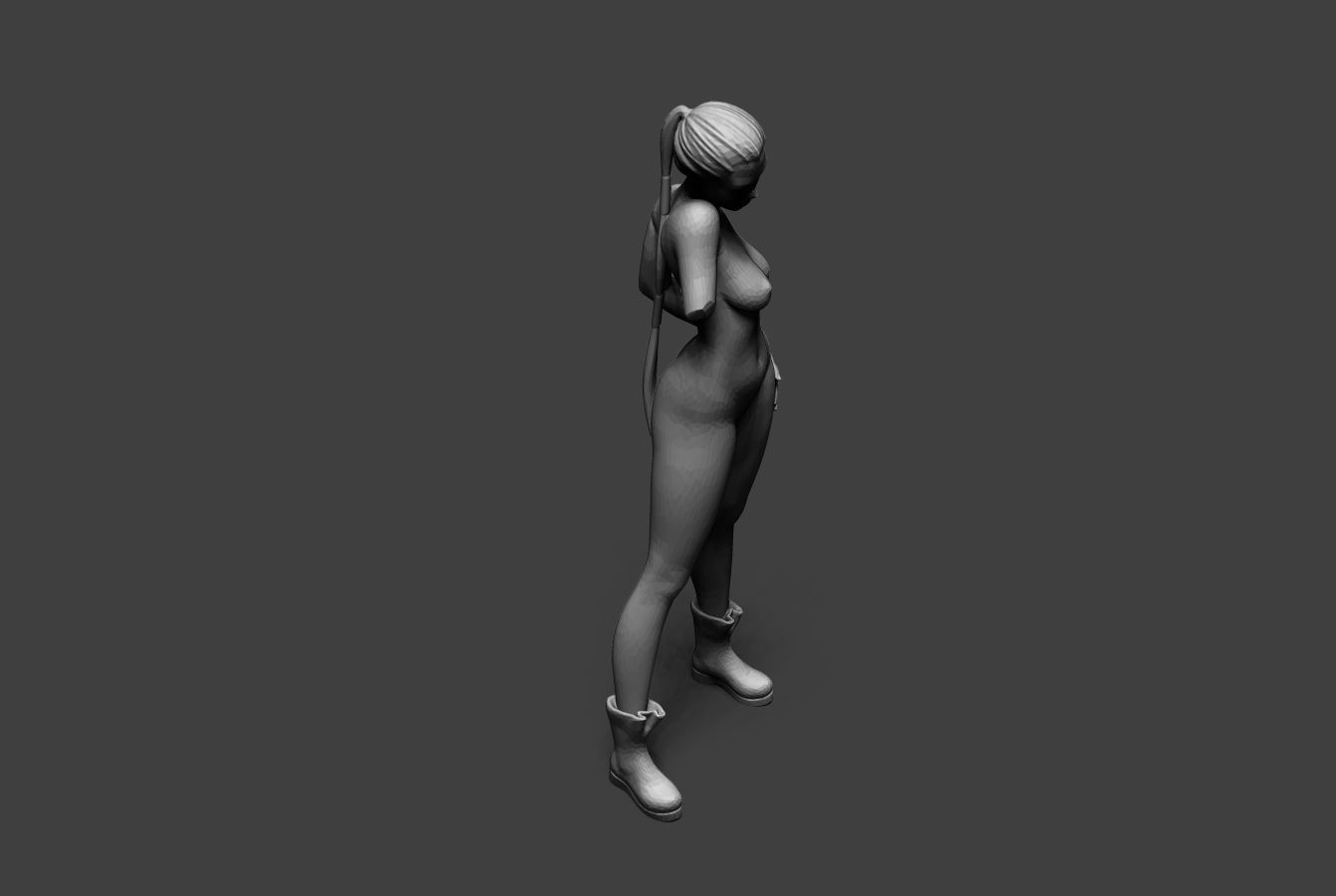 Low Poly Woman 17 3D print model_9
