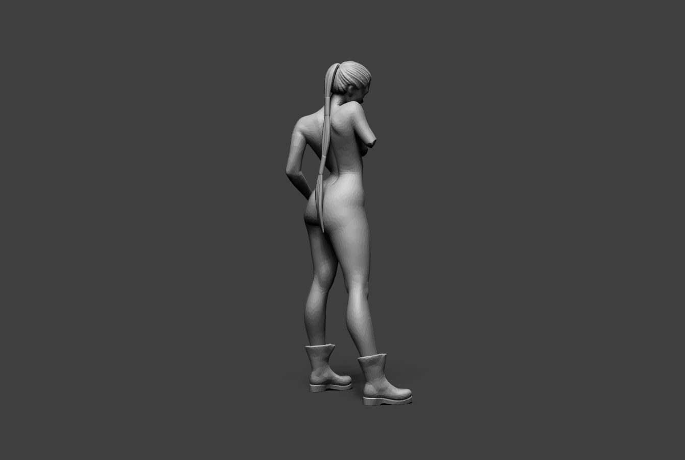 Low Poly Woman 17 3D print model_7