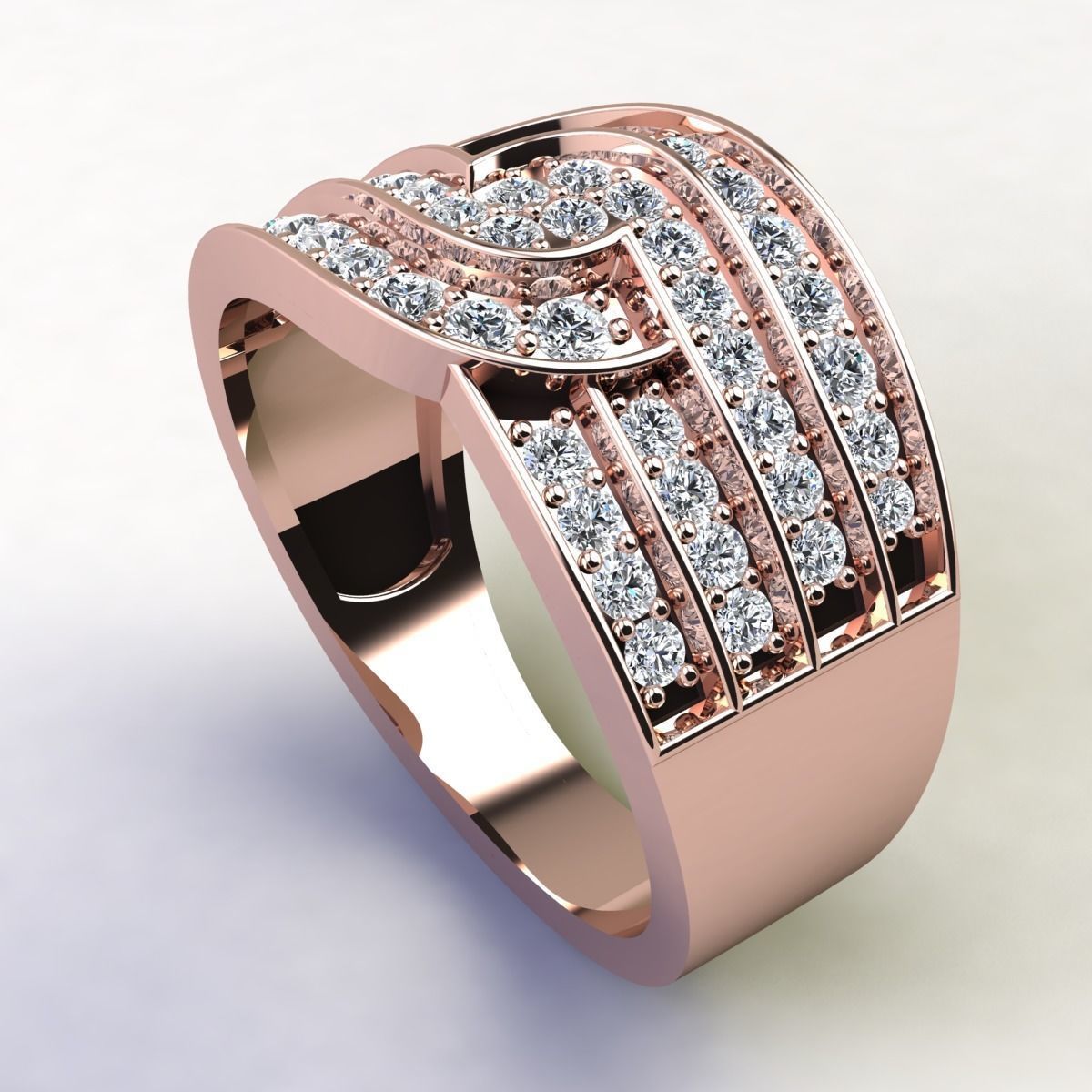 Luxury Woman Ring  3D print model_11