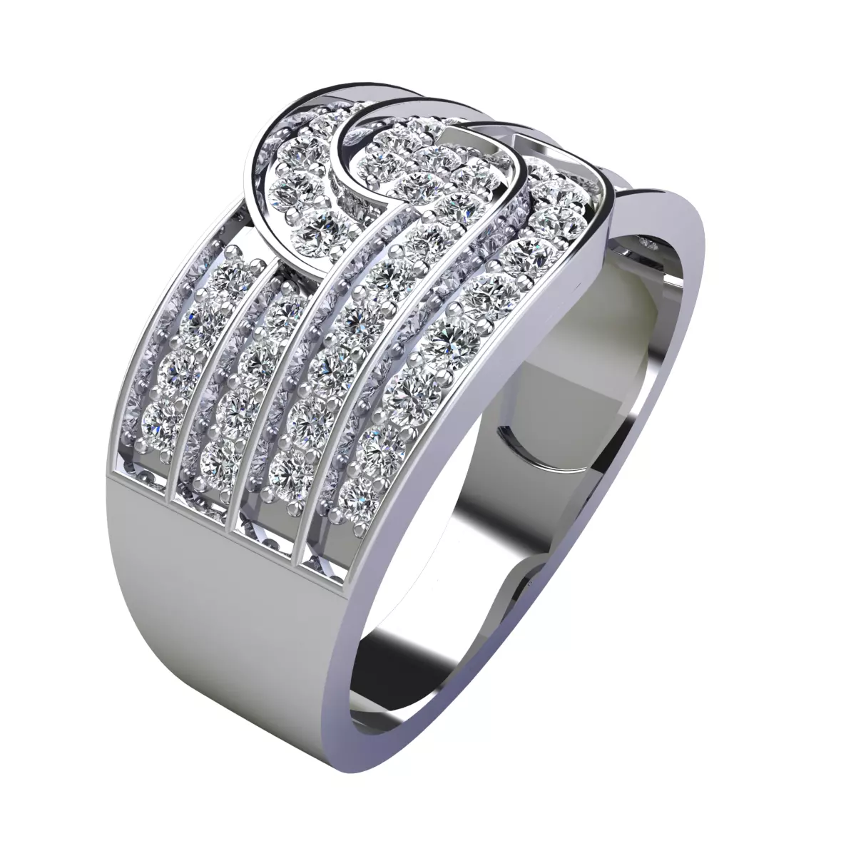 Luxury Woman Ring  3D print model_0