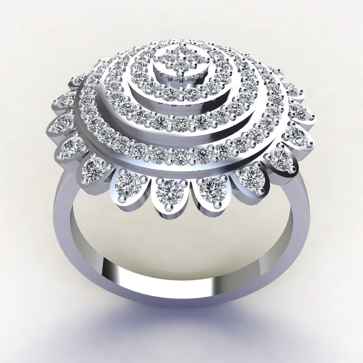 New Big Diana Woman Ring 3D print model_6