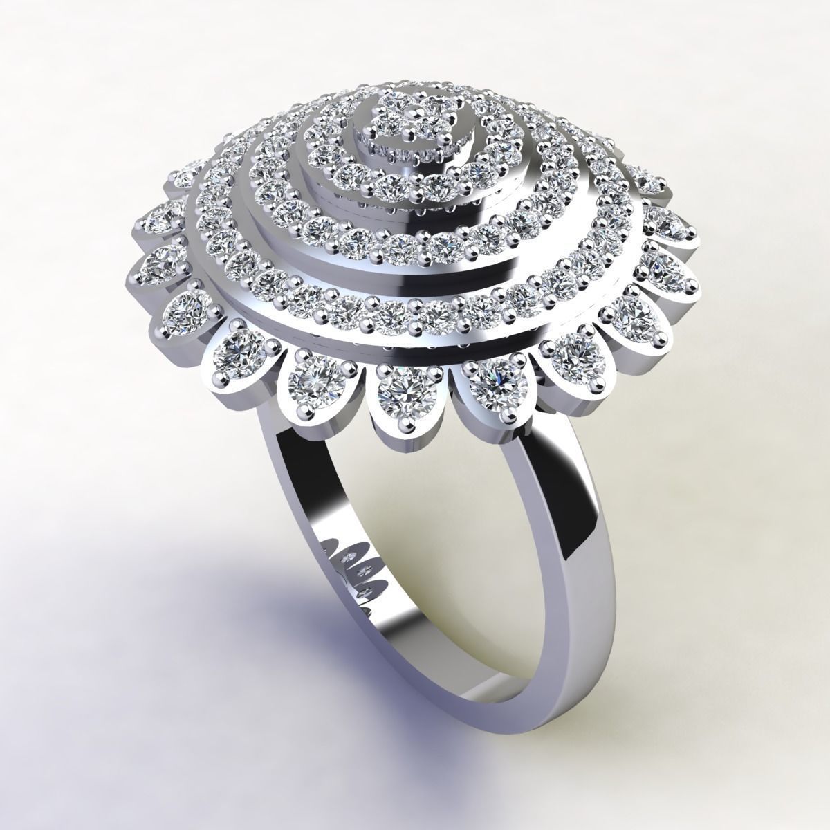 New Big Diana Woman Ring 3D print model_12