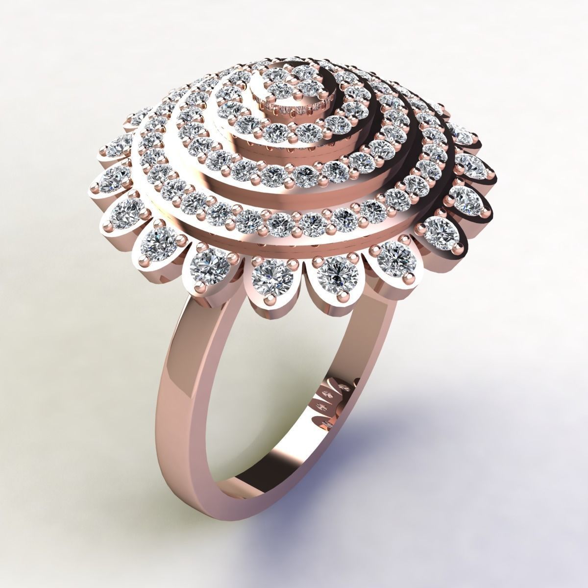 New Big Diana Woman Ring 3D print model_3