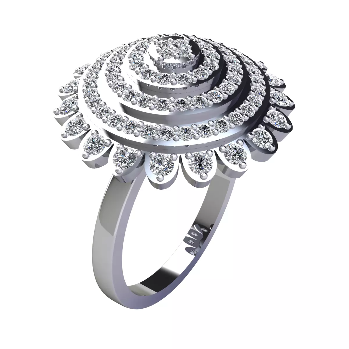 New Big Diana Woman Ring 3D print model_0
