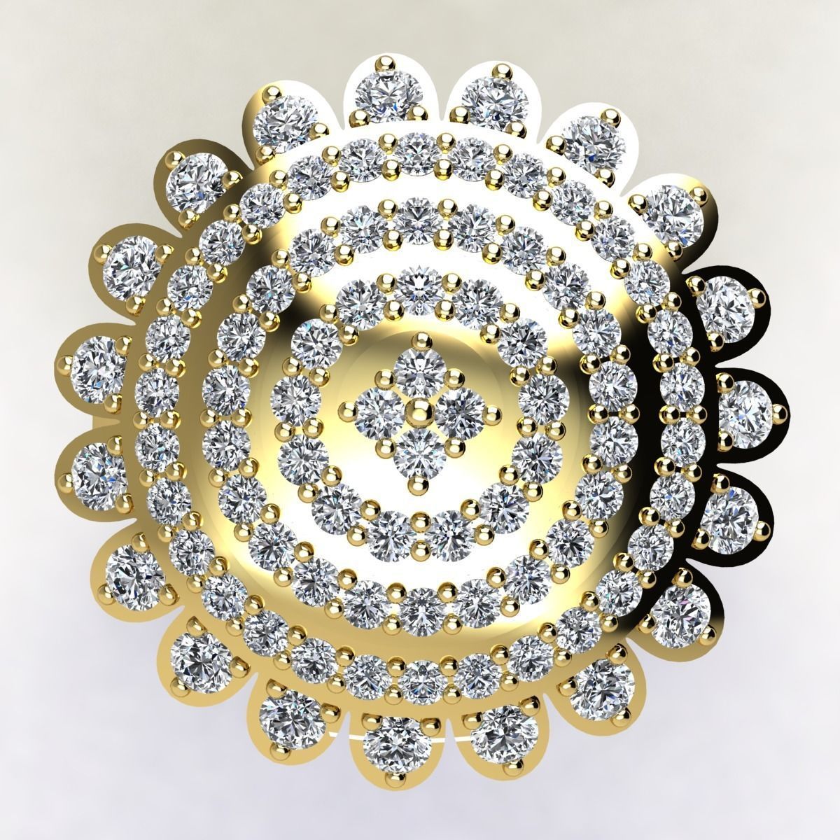 New Big Diana Woman Ring 3D print model_7