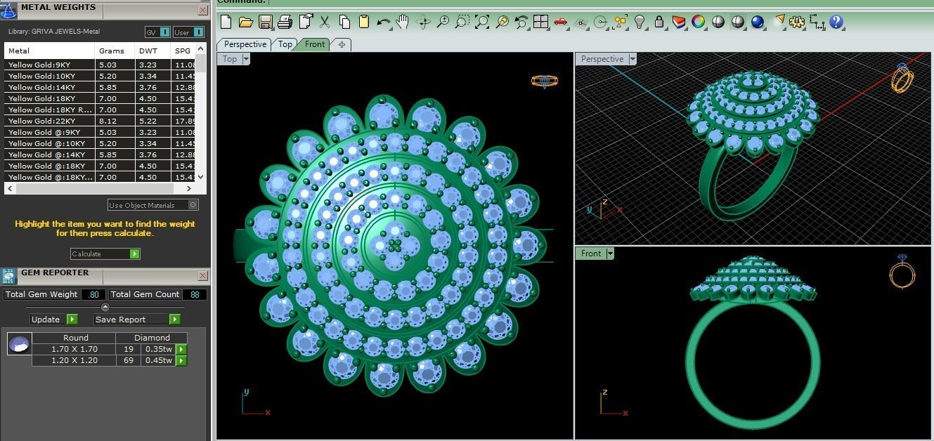 New Big Diana Woman Ring 3D print model_2