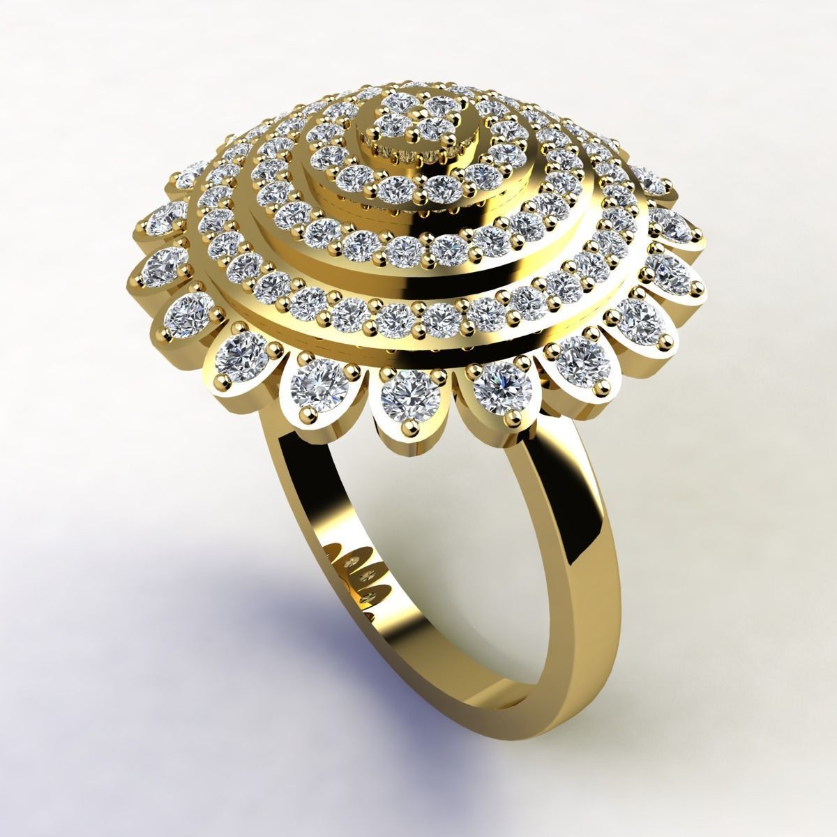 New Big Diana Woman Ring 3D print model_10