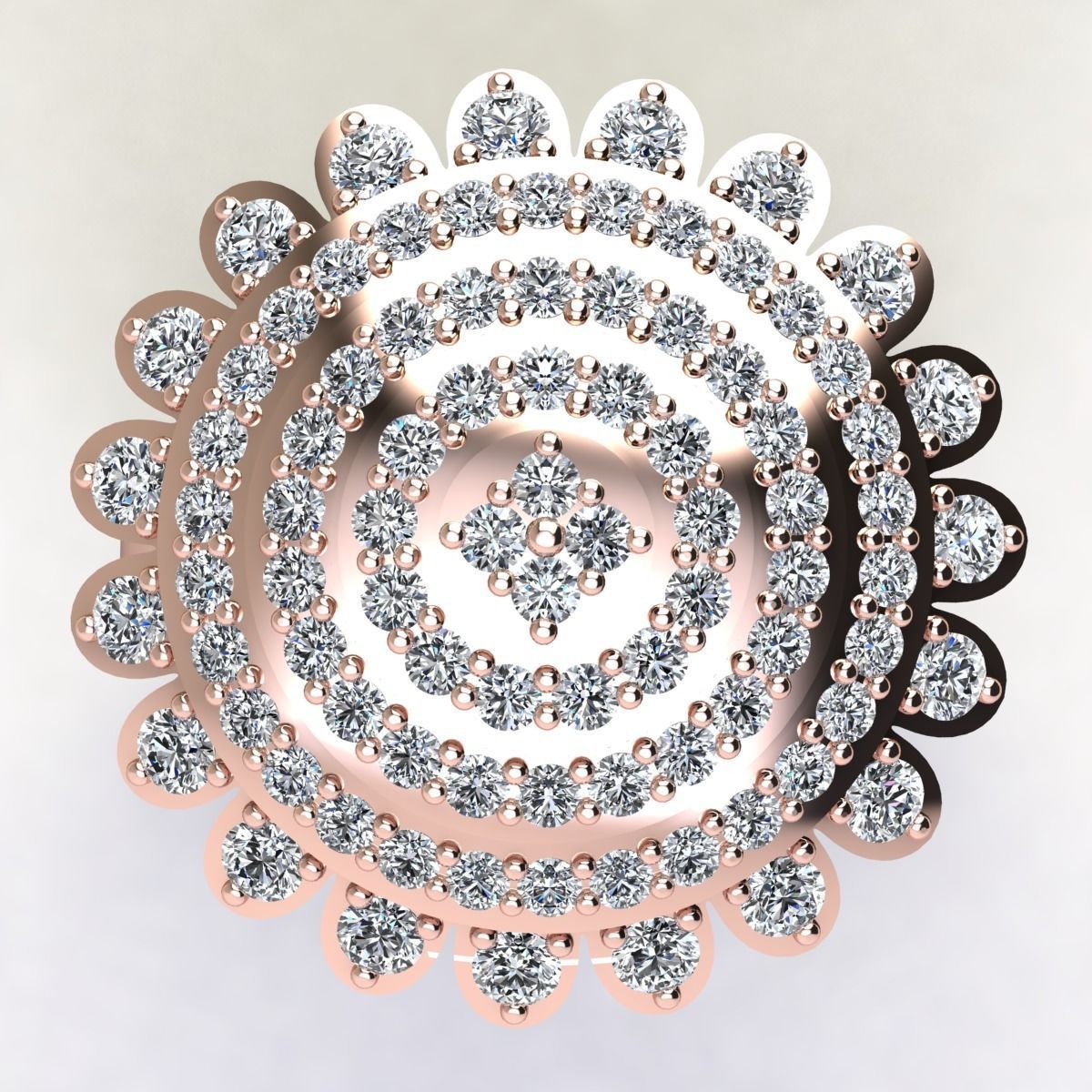 New Big Diana Woman Ring 3D print model_8