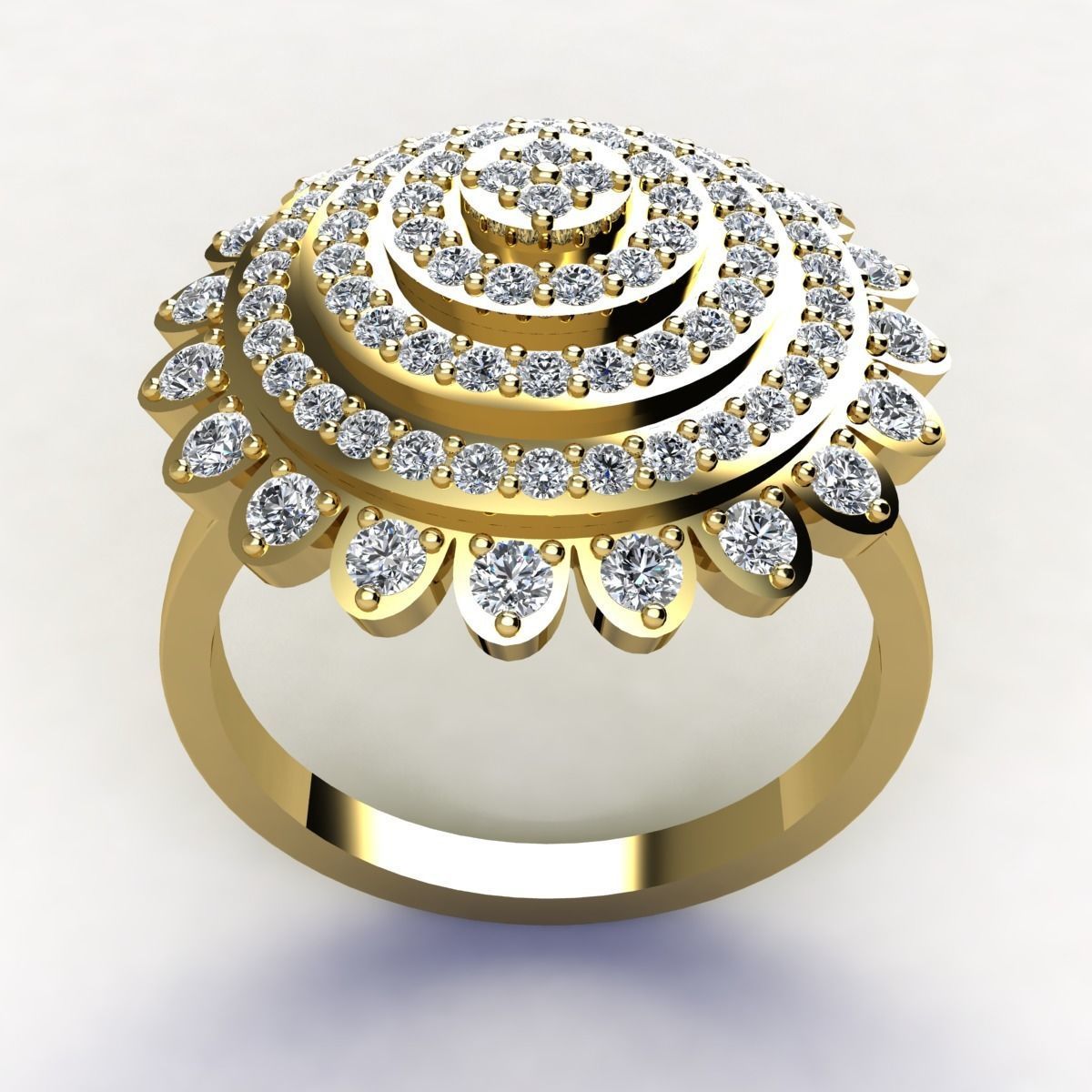 New Big Diana Woman Ring 3D print model_4