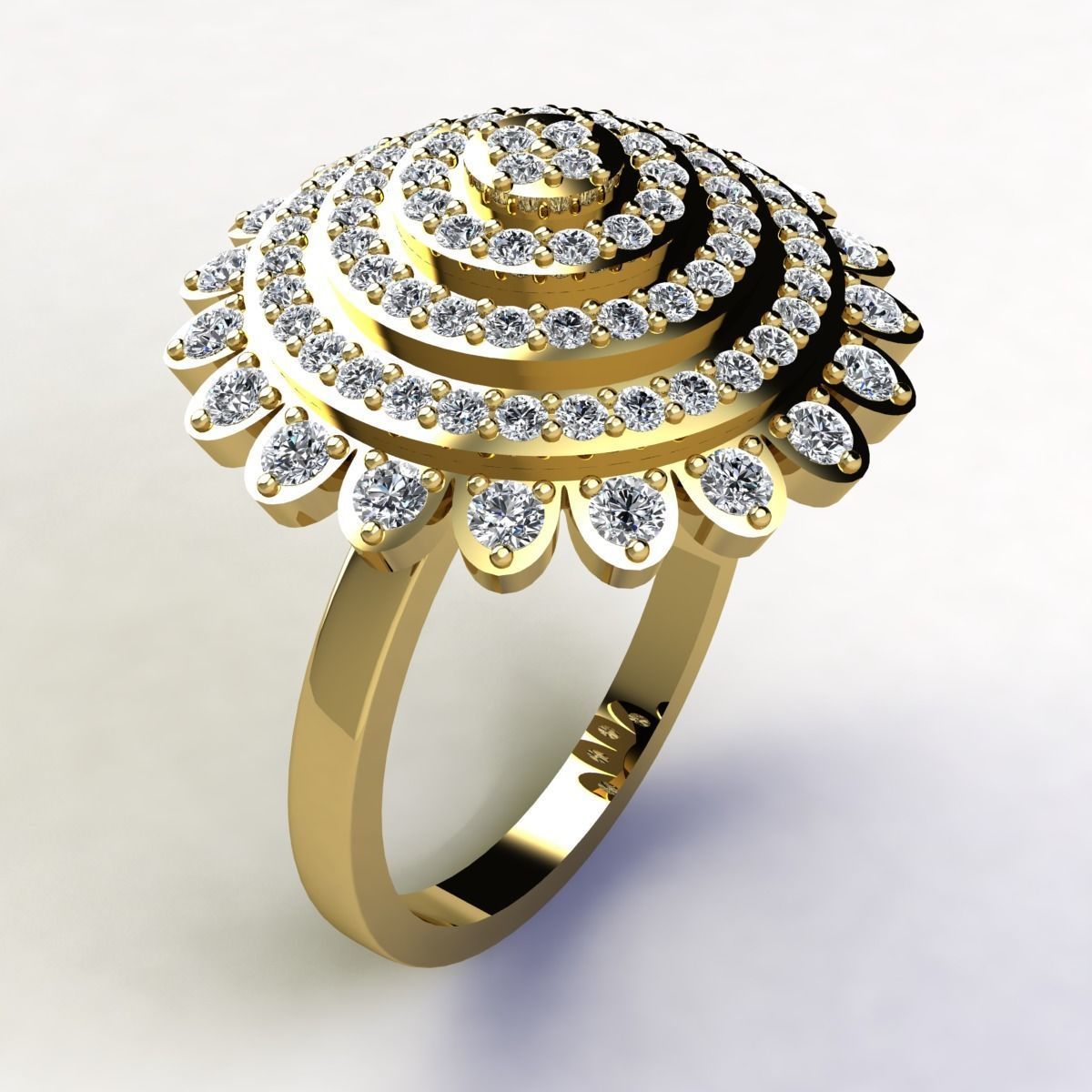 New Big Diana Woman Ring 3D print model_1