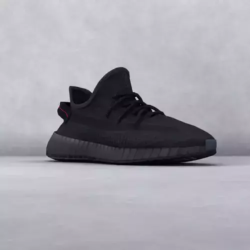 yeezy 350 v2 black low Low-poly 3D model
