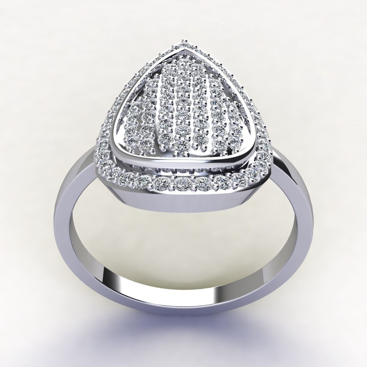 Big Pear Shape Woman Ring  3D print model_6