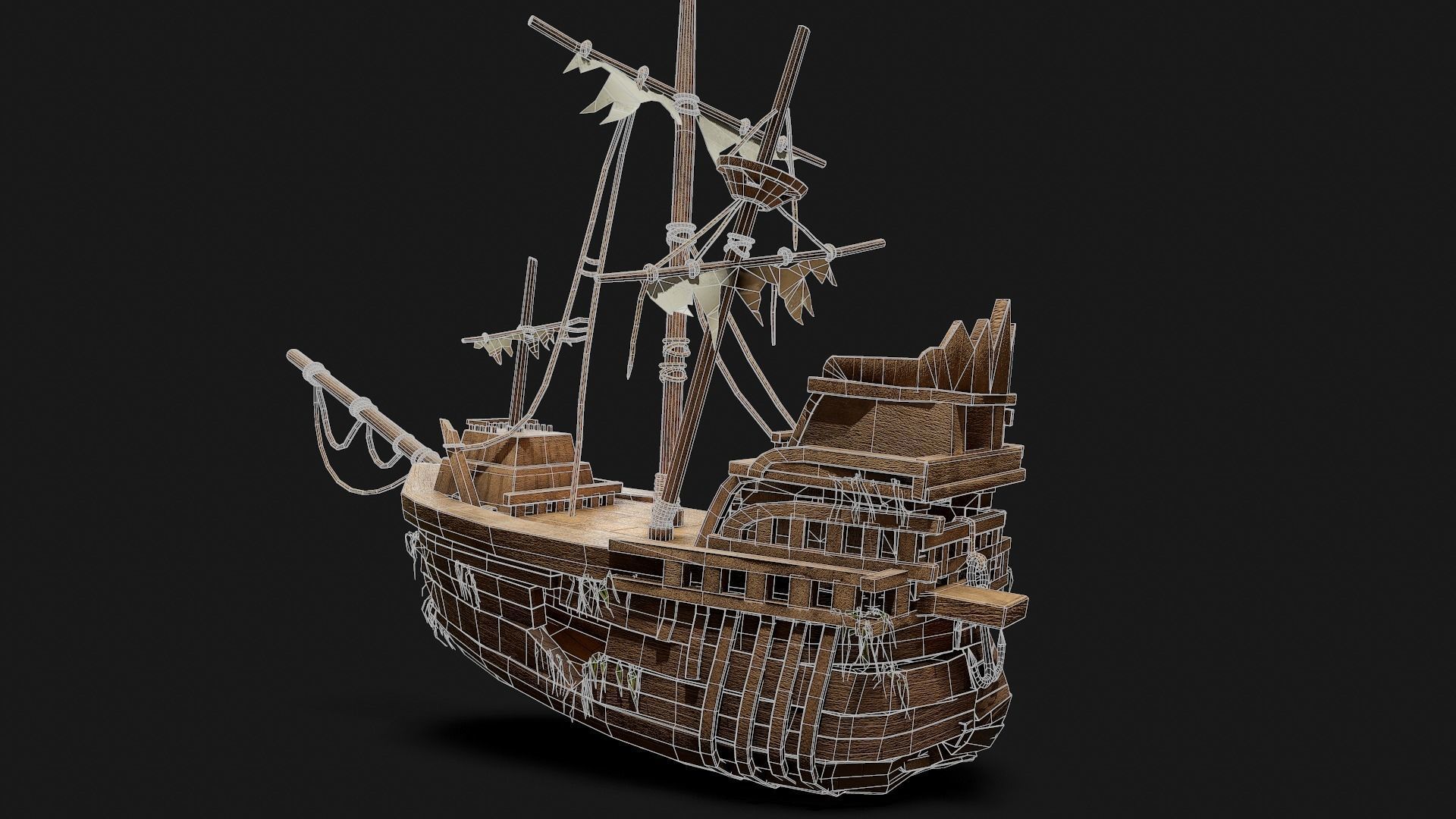 Ship 20k PBR Unreal PKG 1x1 pixel Low-poly 3D model_7