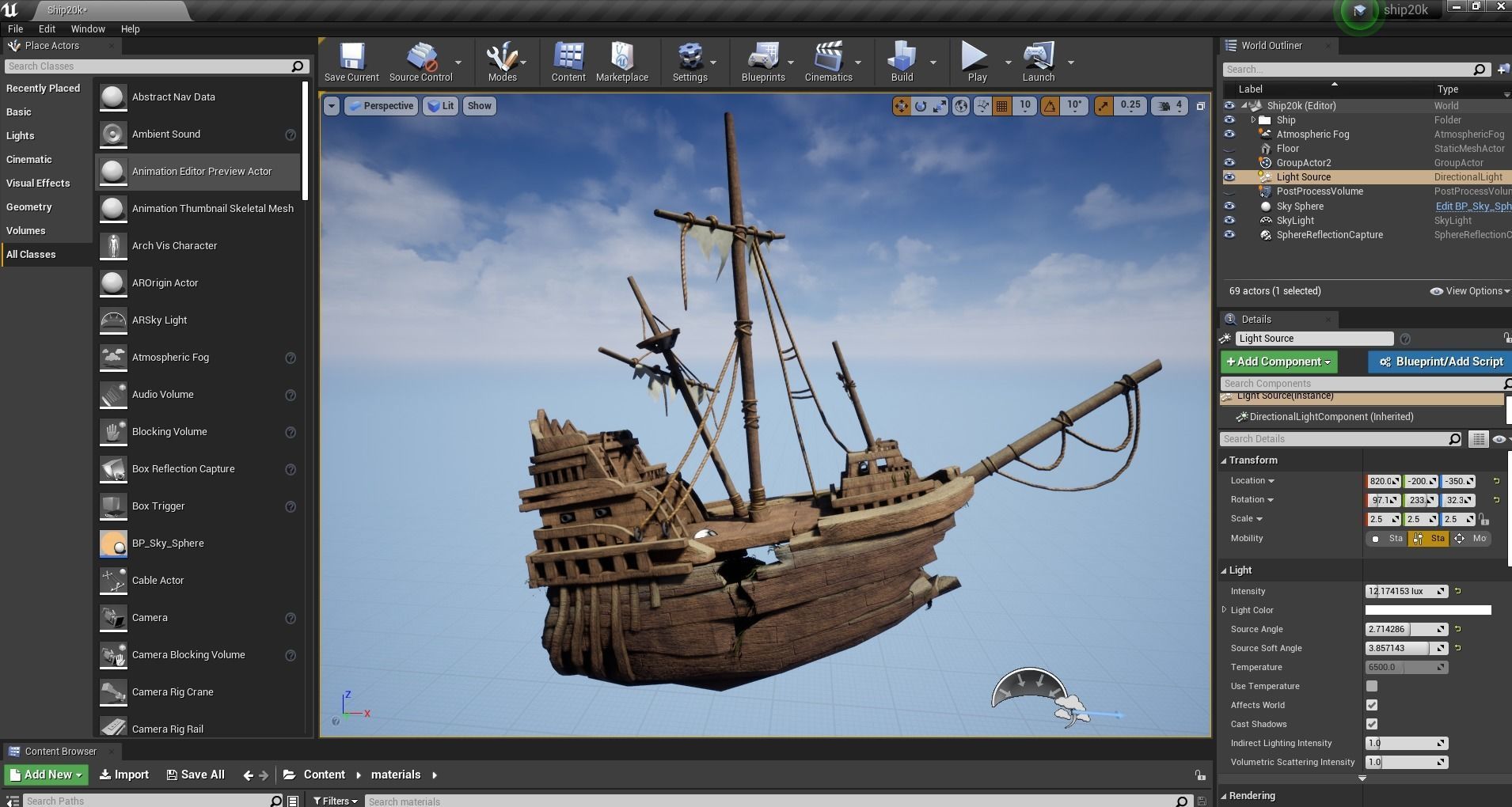 Ship 20k PBR Unreal PKG 1x1 pixel Low-poly 3D model_8