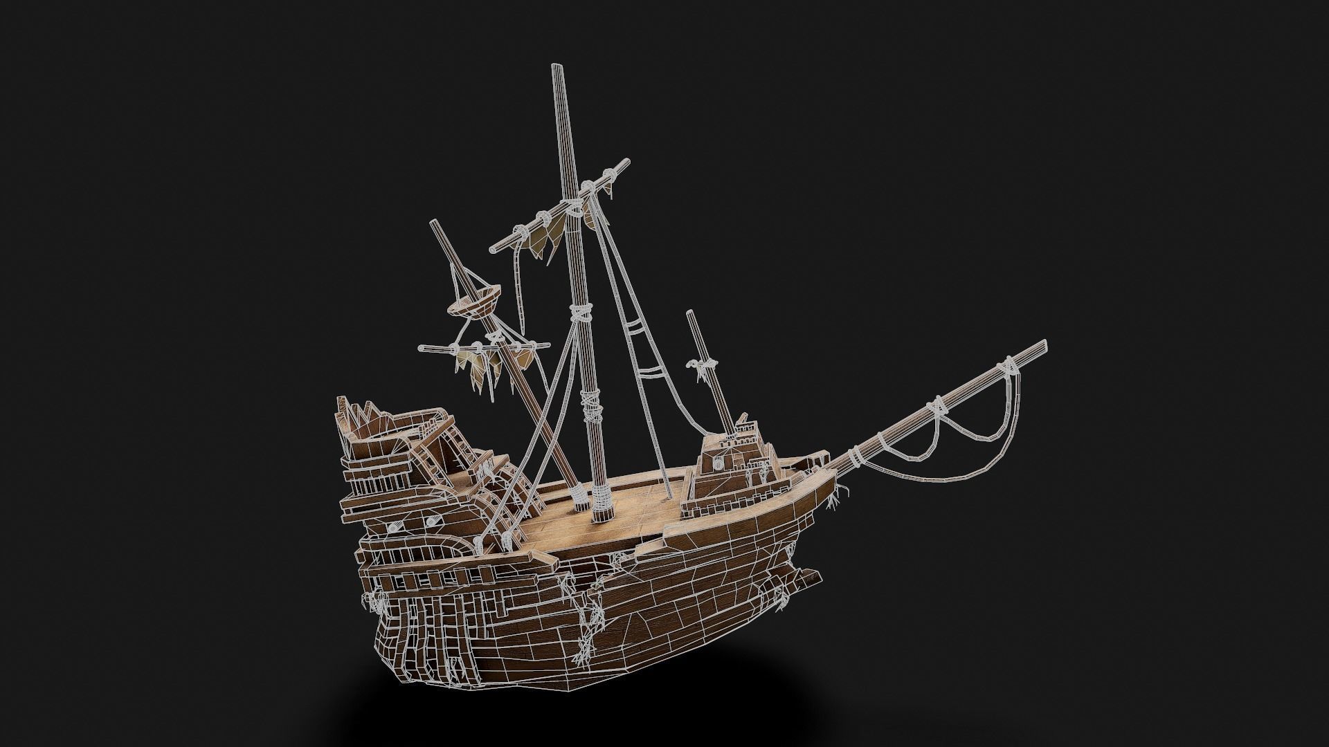 Ship 20k PBR Unreal PKG 1x1 pixel Low-poly 3D model_6