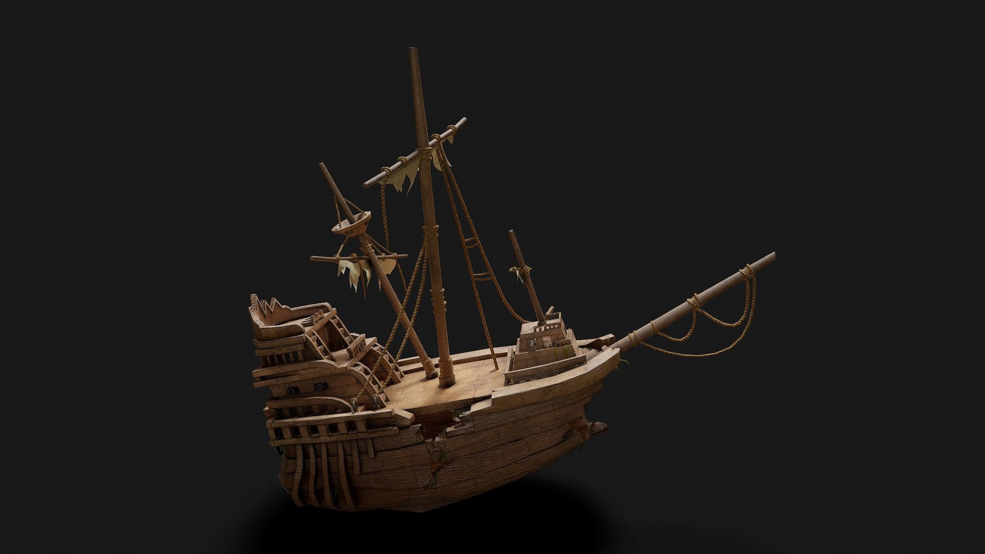 Ship 20k PBR Unreal PKG 1x1 pixel Low-poly 3D model_4