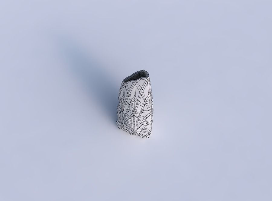 Vase tipped triangle with mosaic plates 3D print model_6