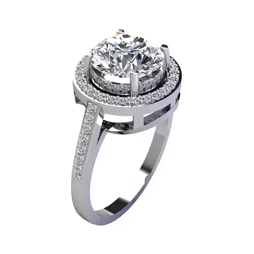 Round Cut With Halo Ring 