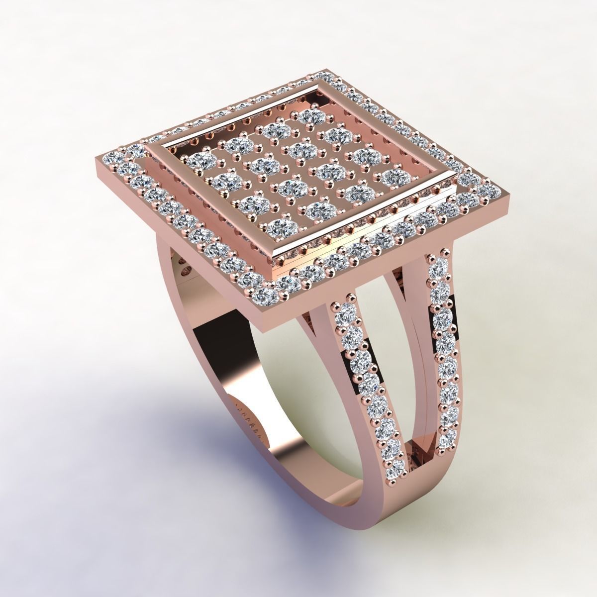 Big Head Mans Ring  3D print model_11