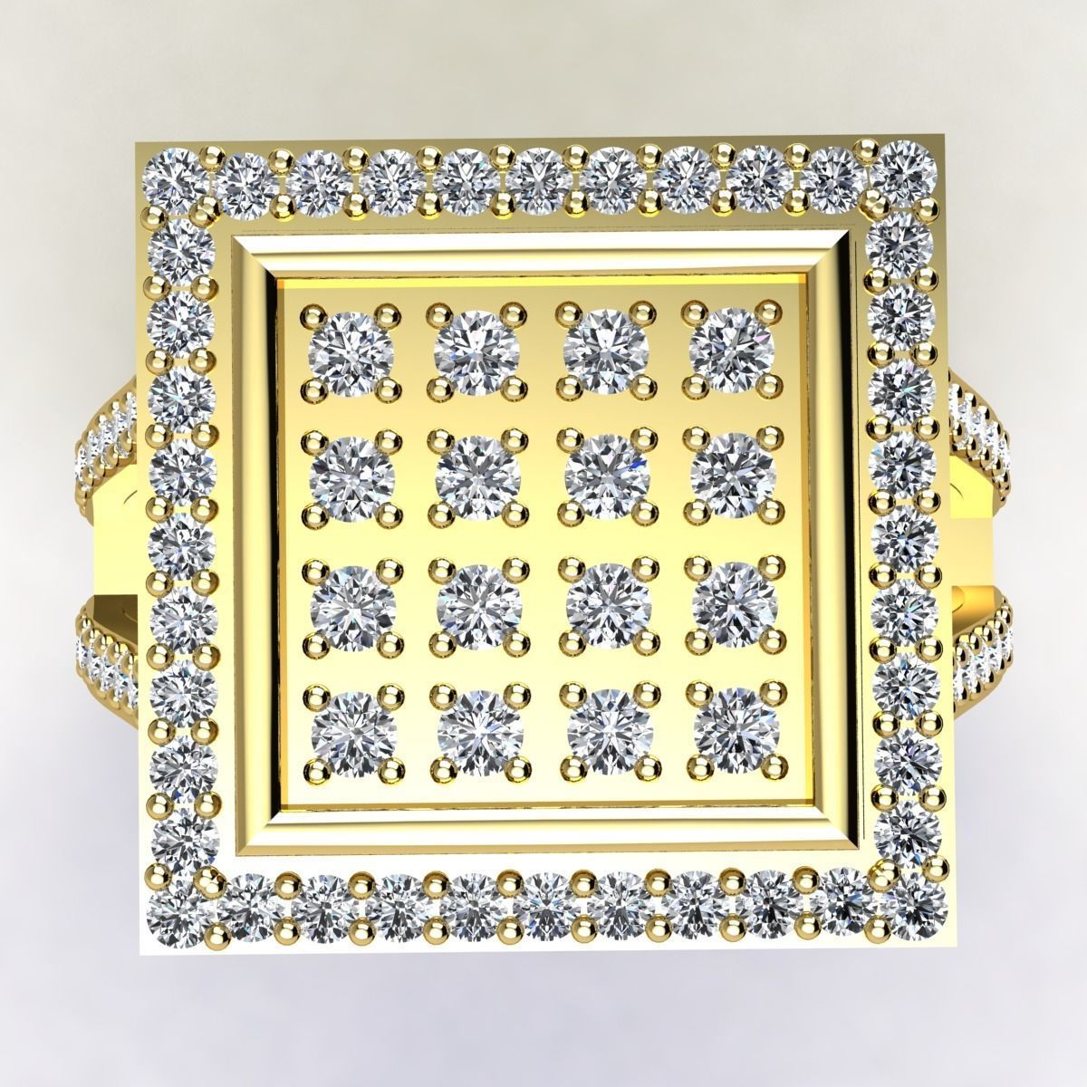 Big Head Mans Ring  3D print model_7