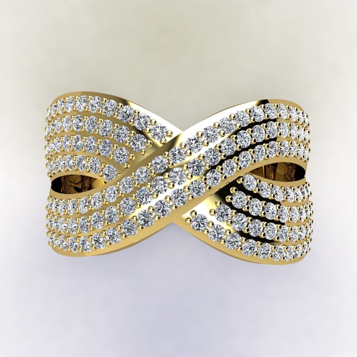 Fancy Woman Diamond Ring  3D print model_7