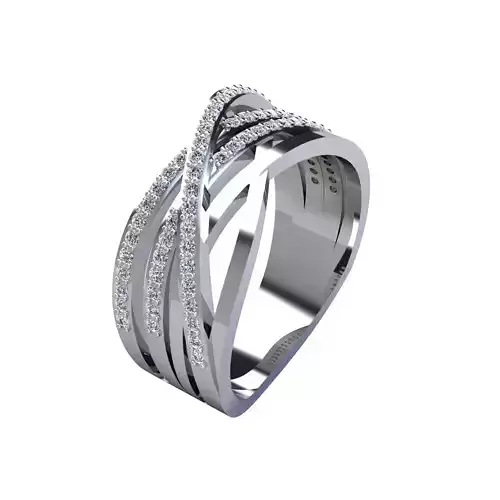 Fancy Woman Diamond Ring  3D print model